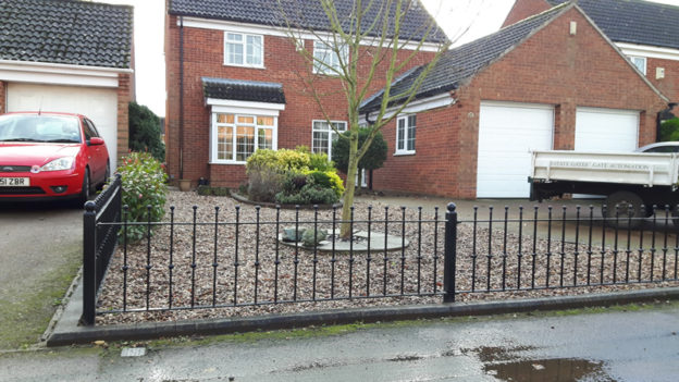 Railing installed in St Neots