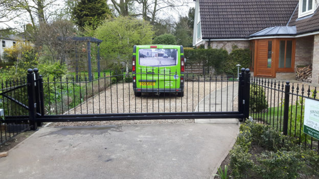 Sliding gate installed in Hemingford Cambrigdeshire