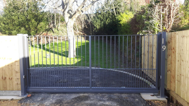 Sliding gate in Burwell