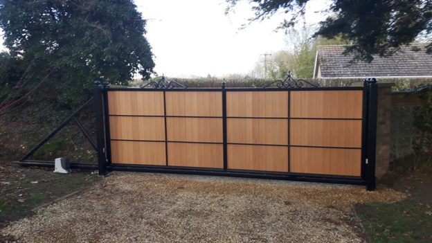 Synthetic timber gate in Watton