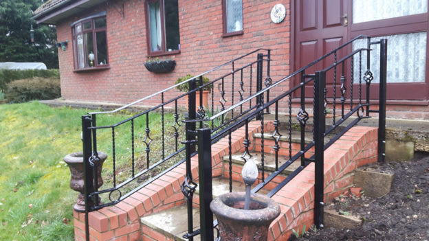 Railing on steps